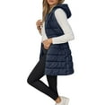 thumbnail image 4 of Shadoumai Puffer Vest Women Winter Warm Long Quilted Sleeveless Jackets with Pockets Fall Fashion Zip Up Puffy Coat Outerwear, 4 of 8