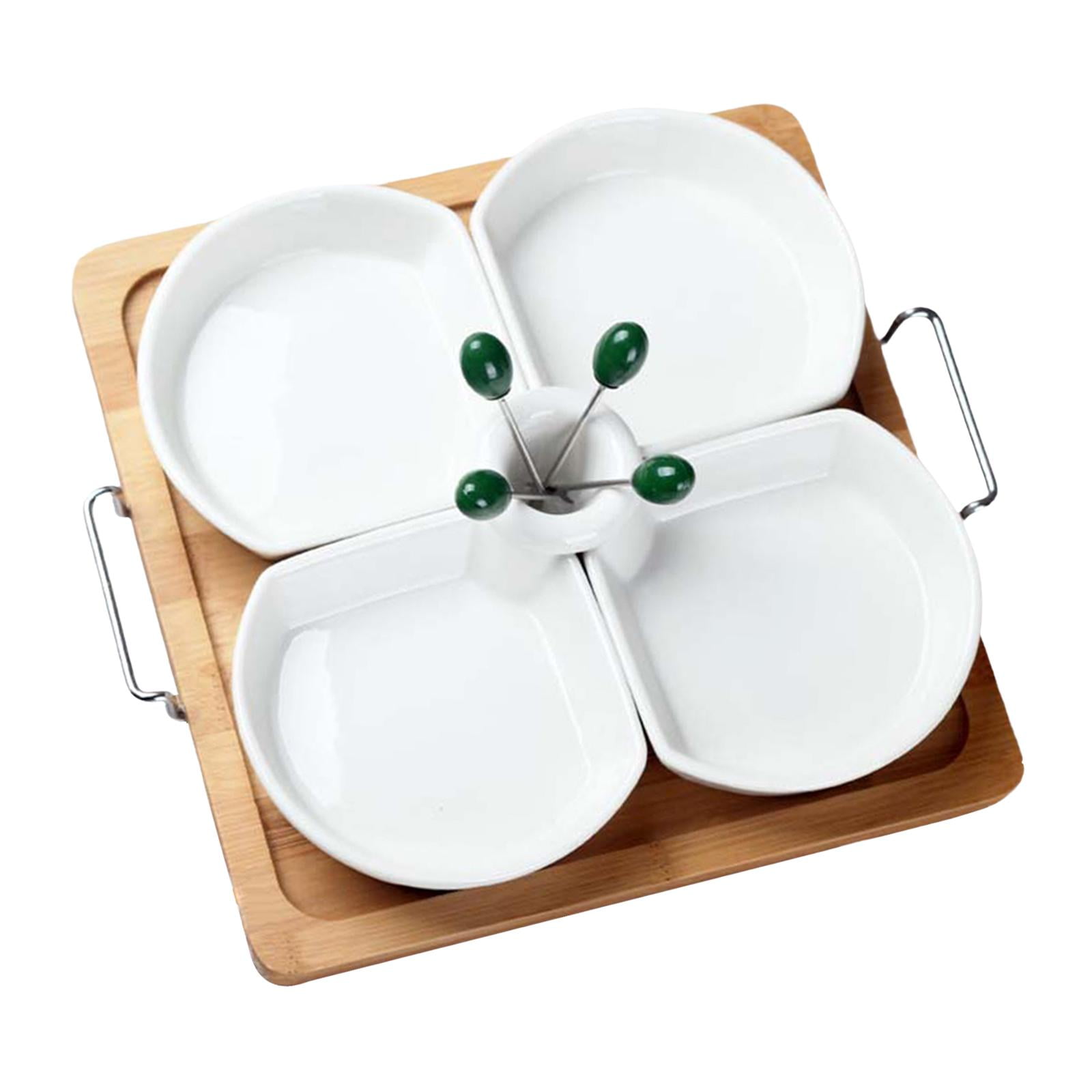 Divided Serving Dinner Trays Target Salsa Bowls Bamboo Chip And