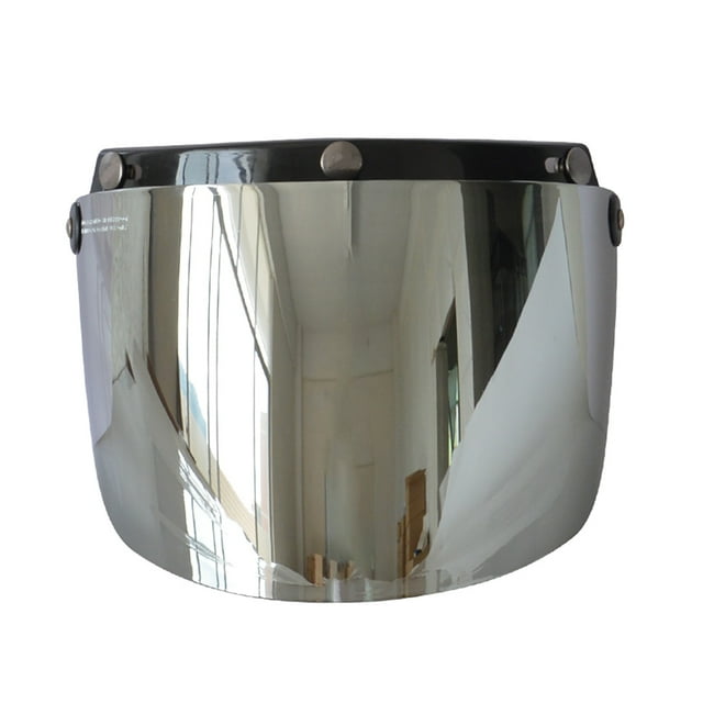 walmeck Motorcycle - -Scratch Helmets Lens Fashion Visor Wind Shield Lens Universal for Standard 3-Snap Open Face Helmets