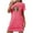 Hot Pink, variant on HomeGardon Women's Sleepwear Nightgowns for Women,Fashion Print Medium Length Dress Oversized Short Nightgown Fashion Chest Print Short Sleeve Nightdress,S-XXL