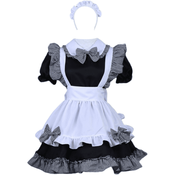 Lovely Lolita Maid Cosplay Disfraz Anime japones Mujeres Ninas Uniforme Gothic Lolita Vestidos Disfraz para fiesta Animacion Show S Colco disfraz de