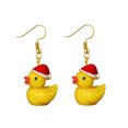 thumbnail image 1 of Pendientes de pato amarillo tridimensionales de moda, joyería de pato genial, pendientes de gancho para la oreja con animales de dibujos animados, material liviano, 1 of 6