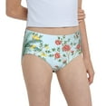 thumbnail image 6 of Pofeuu Chinoiserie Floral Palm Tree Print Soft Cotton Underwear Girls'Briefs Soft Undies, 6 of 7