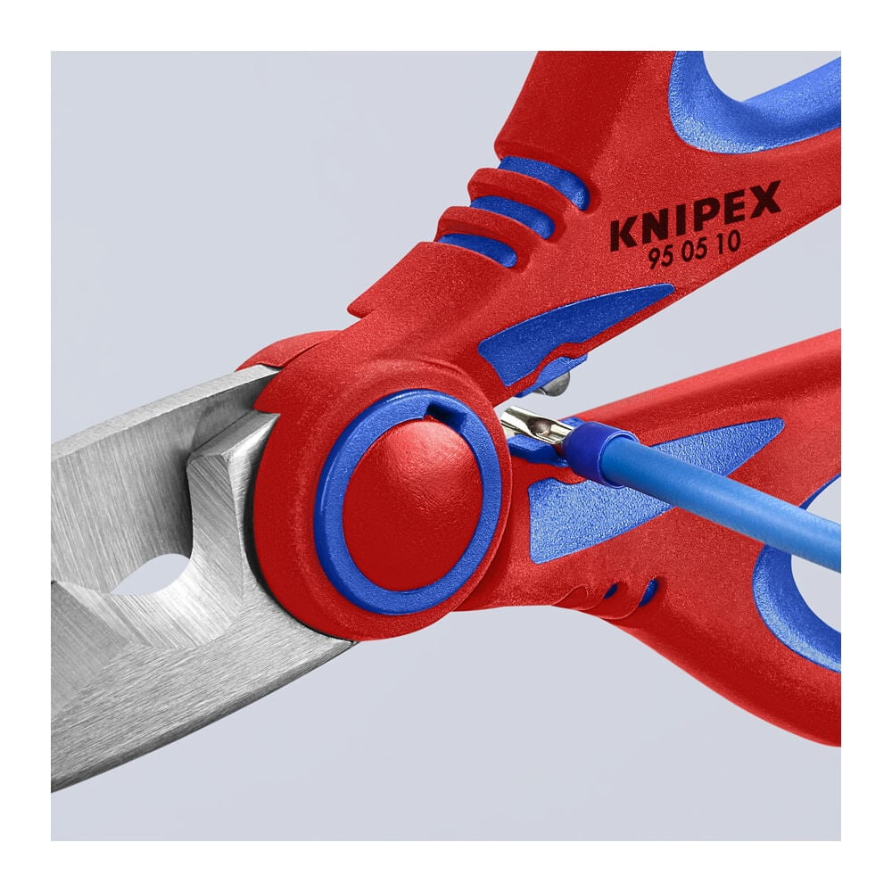 Knipex 6-1/4 Inch Stainless Steel Electricians Shear With Crimper