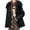 Black, variant on Women's Winter Jacket Hooded Warm Casual Fashion Winter Coat Fall Outerwear Red XL