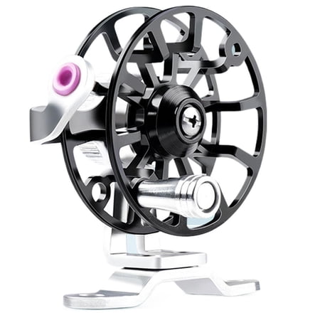 All-Metal Fishing Reel with Live Bait Hook Corrosion-Resistant Aluminum Alloy Body Smooth Casting Center-Through Reel for Anglers