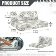 thumbnail image 7 of XYZCANDO Floral RV Dinette Cushion Covers Lily Furniture Covers Easy to Install Universal Camper Accessories Easter Sofa Slip Covers for 2 Seat Cushion Couch 1 Backrest Cover and 1 Bench Cover White, 7 of 7