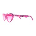 thumbnail image 3 of Girls Kids Size Heart Shape Fun Print Plastic Sunglasses Pink Flower, 3 of 4