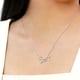 thumbnail image 3 of JeenMata Encantador Collar con Colgante de Diamantes Reales en Oro Blanco de 18 K sobre Plata, 3 of 3