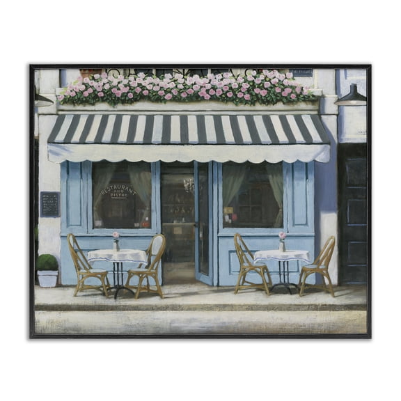 Stupell Industries Scenic Restaurant and Bistro Black Framed Giclee Art design by Ani Wierling, 11 x 14