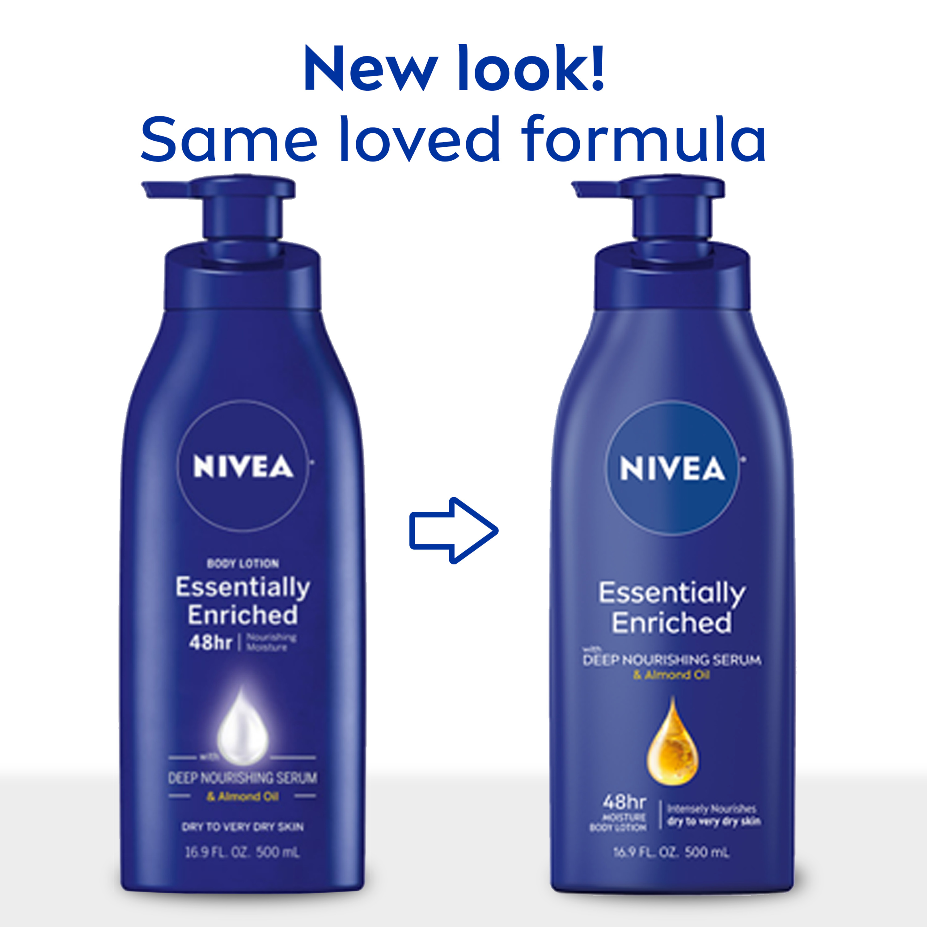 NIVEA Essentially Enriched Body Lotion for Dry Skin, 16.9 Fl Oz Pump Bottle - image 4 of 13