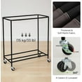 thumbnail image 6 of 120L Laundry Hamper with Wheels, 3-Section Rolling Laundry Cart, Laundry Room Cart, Dirty Clothes Basket for Hotels, Bathrooms, Dormitories, Black, 6 of 14