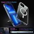 thumbnail image 6 of for iPhone 13 Pro Max Magnetic Case with Invisible Stand [Compatible with Magsafe], Clear Full Body Protective Cover Slim Transparent Shockproof Phone Case for iPhone 13 Pro Max 6.7", Clear, 6 of 16