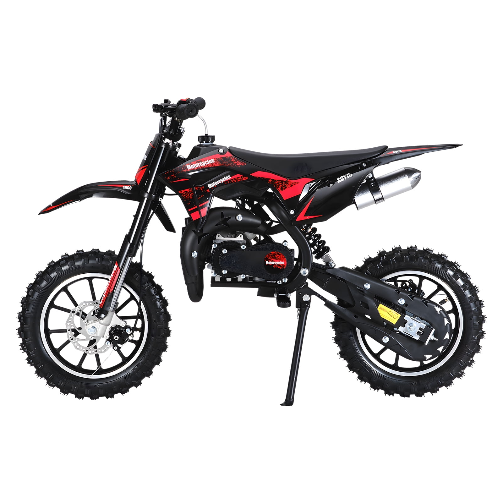 Limorve 49CC Kids Dirt Bike with Disc Brakes, 25MPH Gas-Powered Motorcycle for Off-Road (Ages 10+) Blue one size