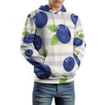 thumbnail image 5 of Blueberry Striped Pattern Men's Women New Sweatshirt Hoodie Men's Plus Size Sweatshirt Hooded Sweatshirt 3d Printed Street Men's Cloth, 5 of 6