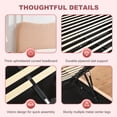 thumbnail image 2 of Twin Size Bed Frame with Lift Up Storage, Boucle Upholstered Platform Bed with Curved Headboard, No Box Spring Needed, Hydraulic Storage, Blush Pink, 2 of 6