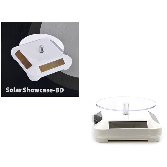 3.5? Solar Rotating Display Stand with White Base for 1/64 Scale Model Cars