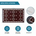 thumbnail image 6 of Brown Boho Placemats Set of 12, Retro Farmhouse Abstract Geometric Ethnic Art Placemats for Dining Table, Place Mats for Kitchen Tabletop, Waterproof Wipeable Dining Table Mats Set, 6 of 9