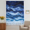 thumbnail image 3 of Navy Blue Ombre Sheer Curtains 84 Inches Long, Modern Moire Abstract Art Luxury Light Filering Curtains, Breathable Simi Curtain Privacy Drapes for Living Room Bedroom Lightweight Window Treatment, 3 of 9