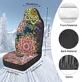 thumbnail image 7 of KUIFORTI Mandala Floral Automotive Seat Cover Elastic Fabrics Front Seats Only Warm Comfortable Auto Interior Covers Easy Installation Compatible for Cars Sedans SUV, 7 of 7