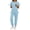 Light Blue, variant on Scrub for Women Scrubs Top with Classic V-Neck & Jogger Pants Medical Nursing Uniform Black Scrub Set Multi-Pockets, M