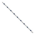 thumbnail image 4 of Auriga Fine Jewelry 14K White Gold Diamond and Sapphire Bracelet 7.25inch for Women, 4 of 4
