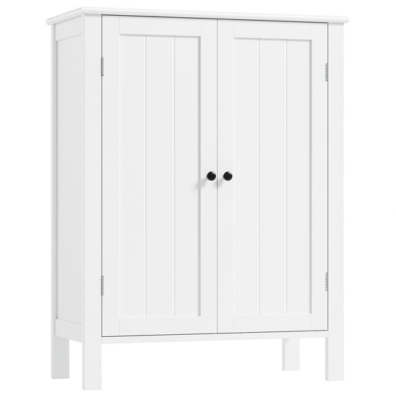 Homfa Bathroom Cabinets Freestanding, Bathroom Storage Floor Cabinet, White Storage Cabinets with Doors and Shelves