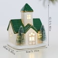 thumbnail image 3 of Ceramic Christmas House Decoration Lighted Snow Tabletop Ornament Holiday Village Figurine Indoor Display Party Setup Accessory, 3 of 3