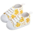 thumbnail image 5 of Dakaela Unisex Baby Boys Girls Shoes Newborn Infant Anti Slip Canvas Sneakers Toddler First Walkers Crib Shoes Yellow Size 4.5, 5 of 7