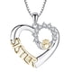thumbnail image 1 of Collar con forma de corazón para mujer, cadena para clavícula, sencillo y elegante., 1 of 8
