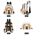 thumbnail image 4 of FORMRS Mini Backpack Purse for Women Travel Daypack Casual Shoulder Bag, Black Cat Rainbow, 4 of 7