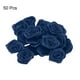 thumbnail image 3 of Uxcell 50pcs 3cm Rosas de Cinta para Manualidades Flores de Tela Artificiales, Azul Marino, 3 of 5