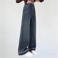 thumbnail image 4 of Bovxnpu Boys Wide Leg Capris Pants Girls Heart Print Denim Pants Elastic Waist Wide Leg Pants Pants, 4 of 8