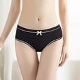 thumbnail image 2 of GHSOHS Womens Underwear Panty Panties Underwear for Women Plus Size Threaded Mid Waist Cute Plus Size Soaking Wet Air Not Tight Panties Cotton Crotch Seamless Underwear Black Briefs Plus Size Pa,XL, 2 of 4