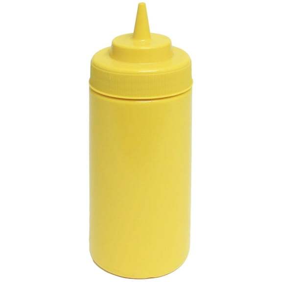 Excellante 16 oz wide mouth squeeze bottle, yellow, comes in 6/ pack