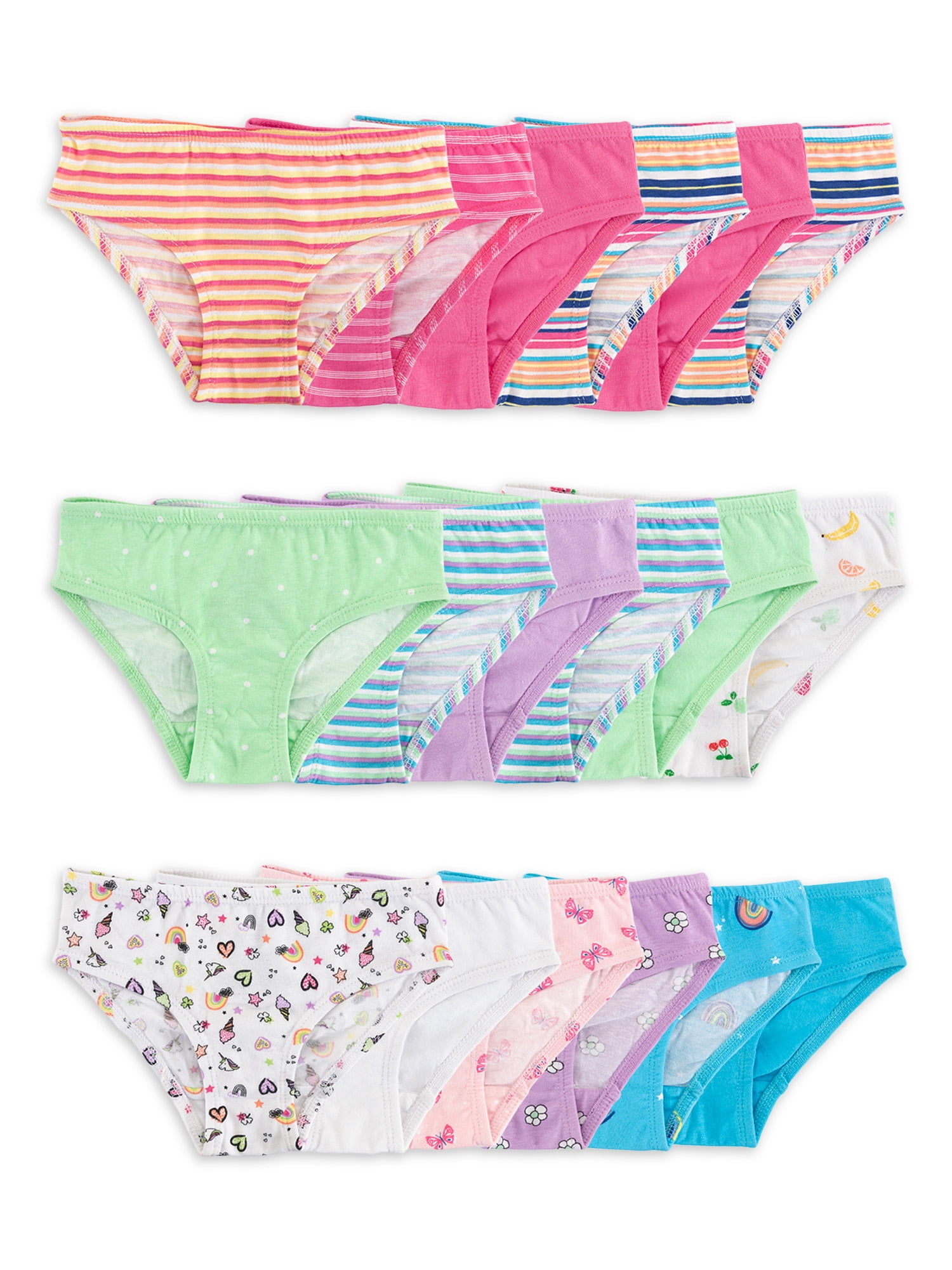 4T/5T NEW Wonder Nation Toddler Girl's 10 Pack Hipsters Sizes 2T/3T 