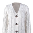 thumbnail image 6 of UTTOASFAY Women's Knit Cardigans Loose Slouchy Oversized Wrap Chunky Pocket Sweaters Coat White 4(S), 6 of 7