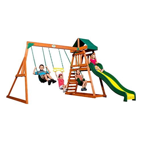 backyard discovery oakmont all cedar wood playset swing set