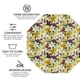 thumbnail image 3 of Lsque Lilies Flowers Pattern 4" Drink Coasters Set of 4, PVC Leather Absorbent Coasters, Table Coaster Set Decorative Coffee Cup Coasters Housewarming Gift -Octagon, 3 of 6