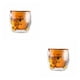 thumbnail image 4 of Wosthever Taza de café de doble capa de 250ml, taza de cristal para jugo de leche y té de oso, vasos de cerveza transparentes antiescaldado con Color ámbar 2Conjunto, 4 of 6