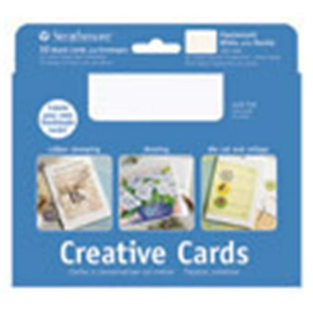 Strathmore 105-8 Announcement Cards & Envelopes White & Emerald Deckle 10 Piece - Walmart.com ...