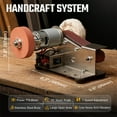 thumbnail image 6 of 3-In-1 Mini Belt Sander 15° Knife Sharpener - Electric Bench Grinder Buffer Polisher, 7-Speed (4000-9000rpm) Forward/Reverse, All-Copper Motor & Anti-Vibration Design for Metal Wood DIY Handcraft, 6 of 12