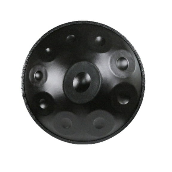 22-Inch Handpan Drum Black  Handcrafted Steel with Full Accessories  Healing Sound  Ideal Gift