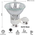 thumbnail image 3 of 2024 New Gu10 Halogen Light Bulbs, 8 Pack 50w Gu10 Halogen Spot Lights, Ac 220v-240v, 700 Lumens, 2700k Warm White, 40 Beam Angle, 3 of 3
