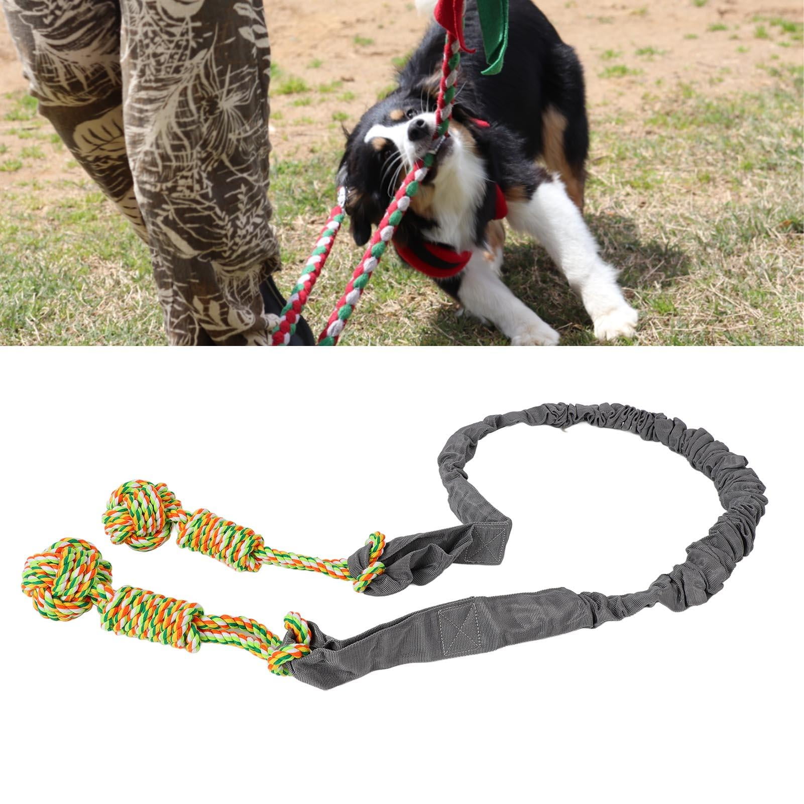 BIMZUC Durable Dog Tug Rope Toy with Bite‑Resistant Hollow Webbing, Teeth‑Grinding Rope Ball, Interactive Hanging Play for Indoor & Outdoor Use