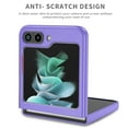 thumbnail image 5 of Allytech Galaxy Z Flip 5 Case with 2 Set Screen Protector, With Ring Holder Stand Shockproof Protective Anti-Scratch Hybrid Case Cover for Samsung Galaxy Z Flip 5 - Purple, 5 of 9