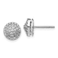thumbnail image 2 of 14K White Gold Diamond Round Post Earrings (0.489Ct), 2 of 3