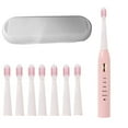 thumbnail image 1 of Electric Toothbrush Rechargeable Sonic Cleaning 8 Brush Heads 5 Mode Whitening Deep Clean USB Charging Smart Oral Care System Timer Function for Home Travel Dental Hygiene Daily Use Care, 1 of 3