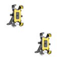 thumbnail image 4 of Sidaley Soporte para teléfono móvil para bicicleta, soporte ajustable a prueba de golpes para bicicleta, soporte portátil para carreras de Amarillo para espejo 2piezas, 4 of 6