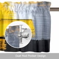 thumbnail image 6 of Abstract Color Block Valance Curtain Yellow Block Modern Gradient Black Window Valances Rod Pocket Short Curtains Window Treatments for Kitchen Bedroom Bathroom Laundry 54" x 18", 6 of 9